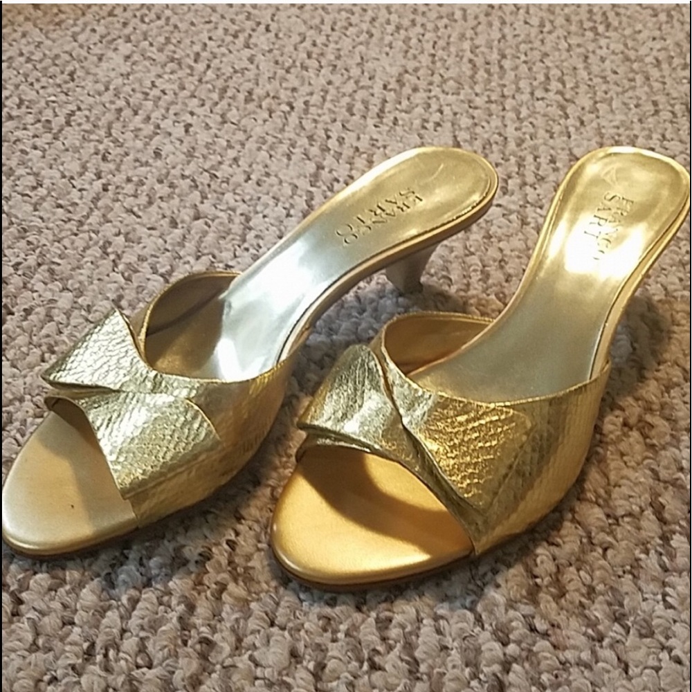 Franco Sarto kitten heal slides